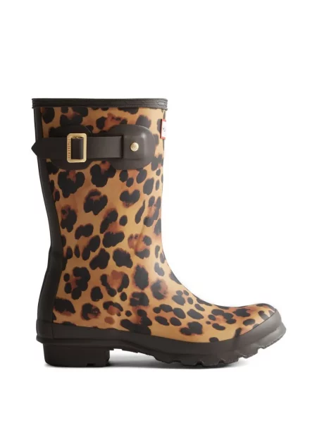Scurt botine Hunter cu imagine cu model leopard maro