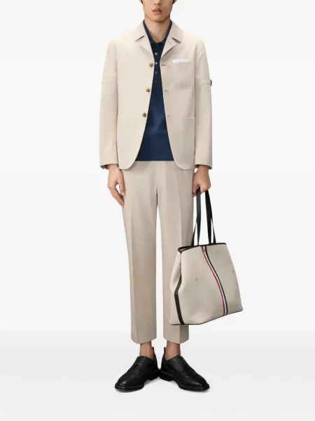 Tricou polo Thom Browne albastru