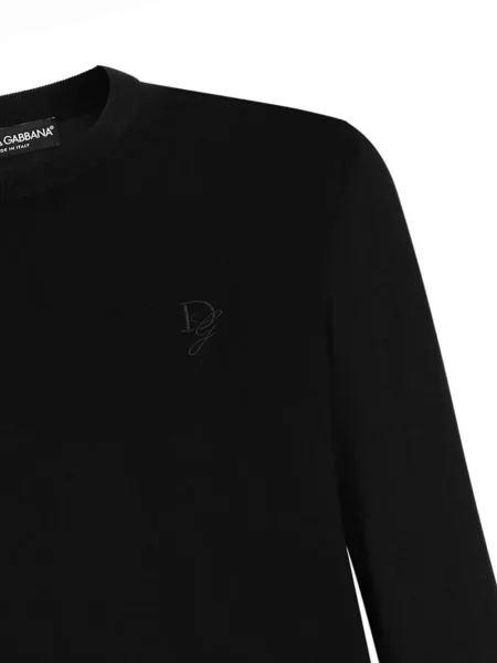 Pulover Dolce & Gabbana cu broderie negru
