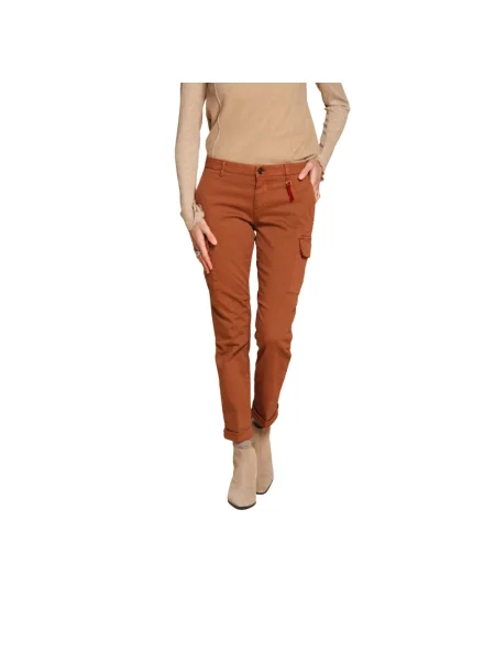 Spodnie cargo Mason's brązowe