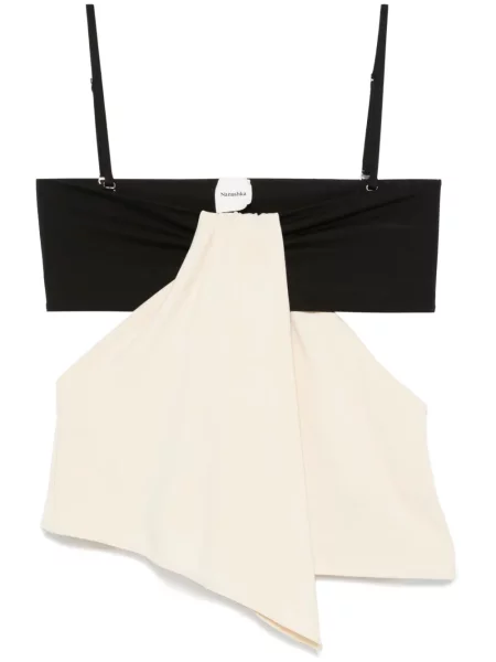 Top Nanushka drapat negru