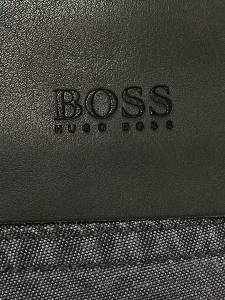Pantaloni Boss din piele gri