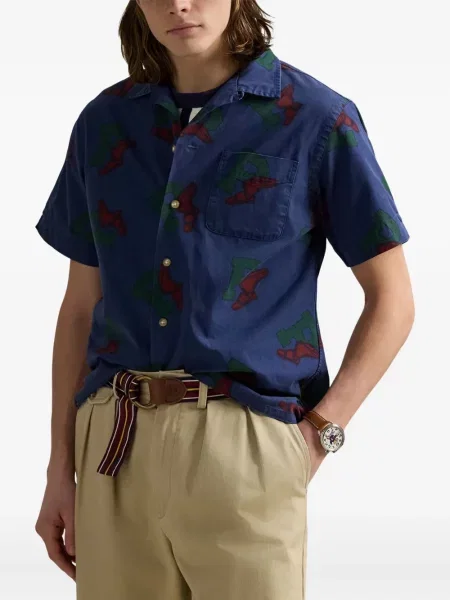 Krátký spodní díl plavek Polo Ralph Lauren s aplikacemi se stahovací šňůrkou modrý