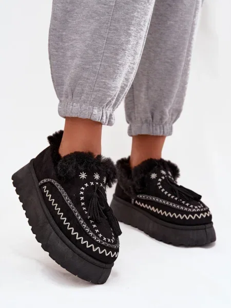 Ботуши Boto на платформе черно