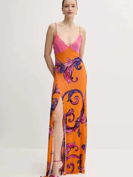 Versace Jeans Couture sukienka pomarańczowa