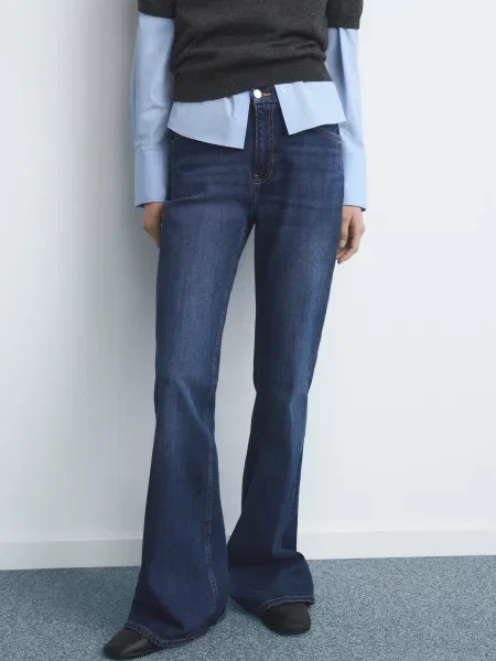 Джинси кльош MANGO синій