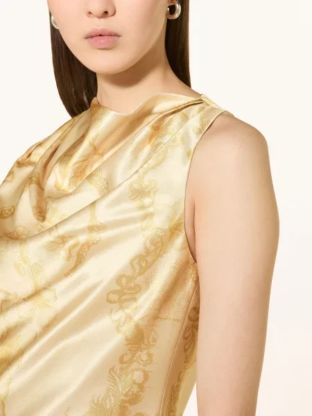 Satynowy top Ted Baker złoty