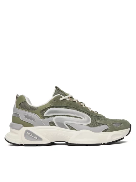 Sneakersy REPLAY Tmavo zelená