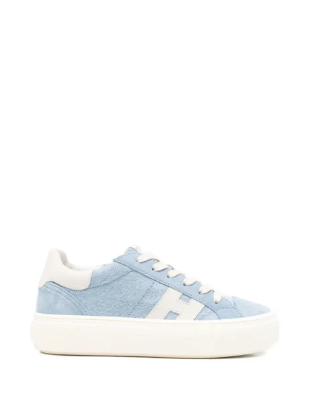 Sneakerși Hogan cu șireturi din dantelă albastru