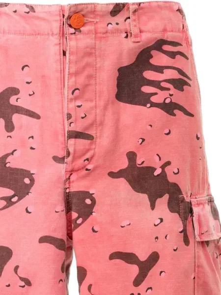 Pantaloni scurți cargo Hellstar cu imagine cu model camuflaj roz