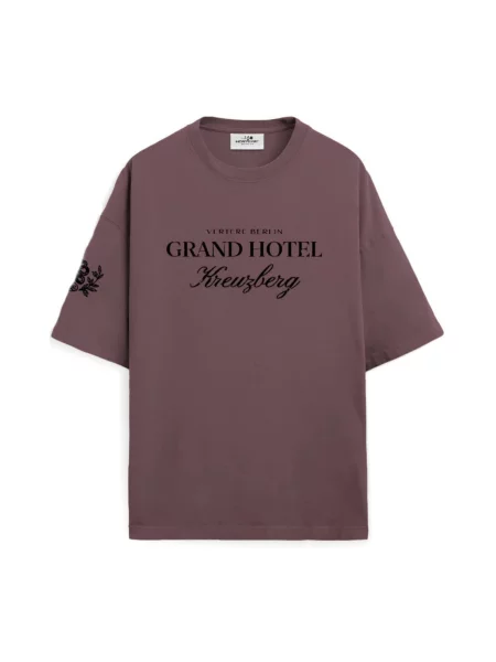 Vertere Berlin Tričko GRAND HOTEL tmavě fialová černá