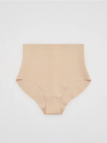 Reserved Majtki bikini z wysokim stanem kremowy