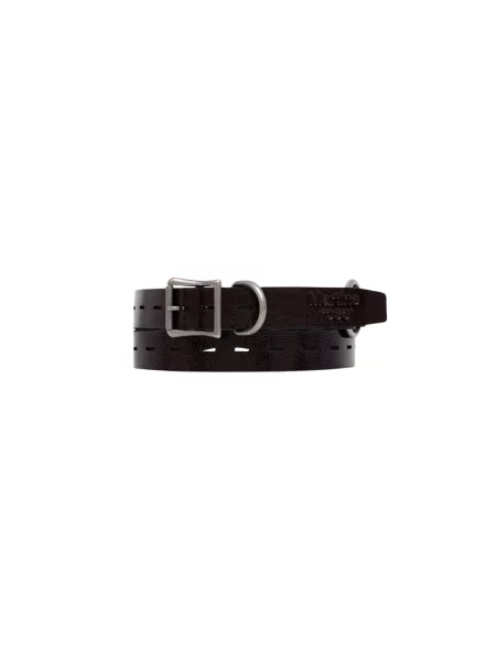 Martine Rose Bondage Belt pasek skórzany różowy