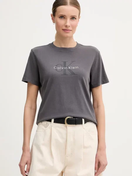Calvin Klein Jeans tricou feminin din gri