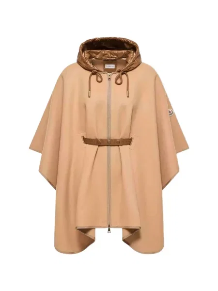 Cu centură geacă Moncler cu glugă