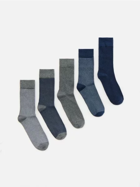 Reserved Set de 5 perechi de șosete gri-închis gri