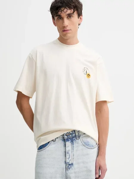 Футболка Barrow з принтом бежевий