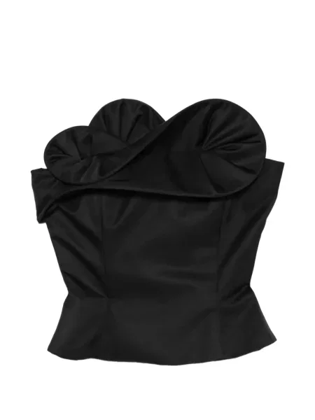 Bluzka Magda Butrym z gorsetem bez ramiączek czarna