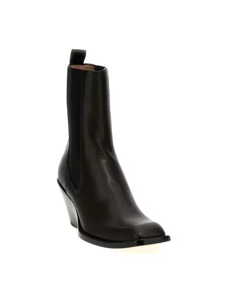 Buty do kostki Khaite skórzane brązowe