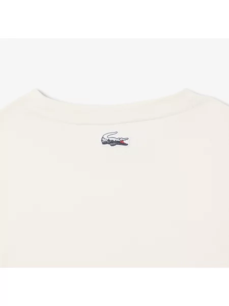 Lacoste Koszulka Sport Ultra Dry Landscape Crocodile beżowy
