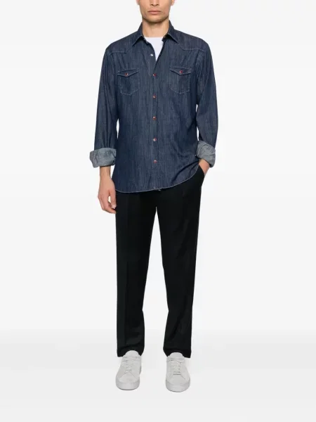 Pantaloni Briglia 1949 de lână cu cordon albastru