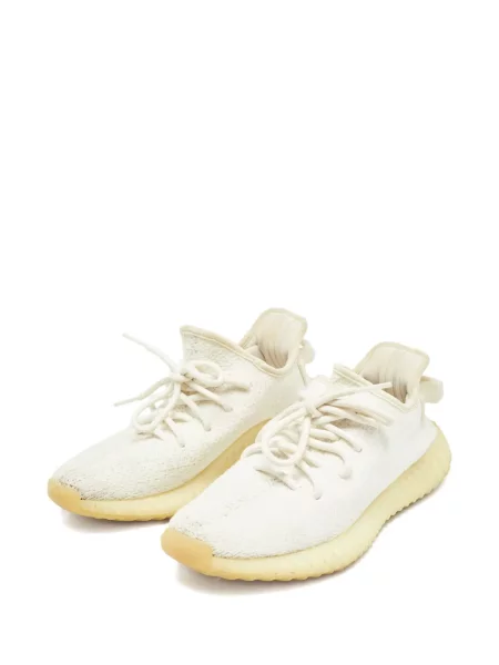 Sneakerși Adidas Yeezy tricotate alb