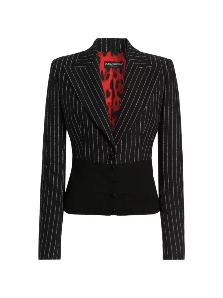 Geacă Dolce & Gabbana de lână negru