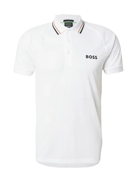BOSS Tricou Patteo bej / negru alb