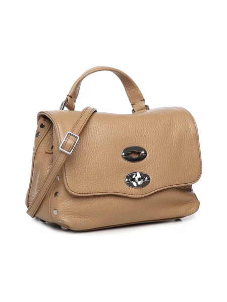 Torebka Zanellato biznesowa z nitami brązowa