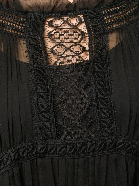 Bluză Alberta Ferretti transparente negru