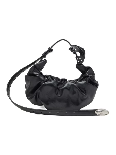 Torebka hobo Diesel z falbankami czarna
