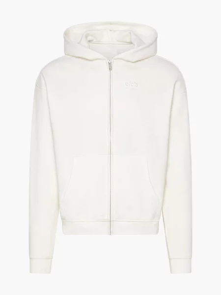 Cfab Sweater majica Relaxed Zip prljavo bijela