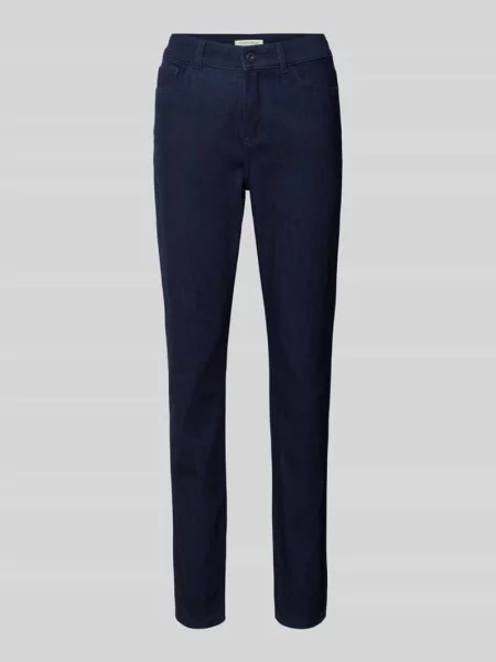 Jeansy o kroju skinny fit z 5 Christian Berg Woman granatowe