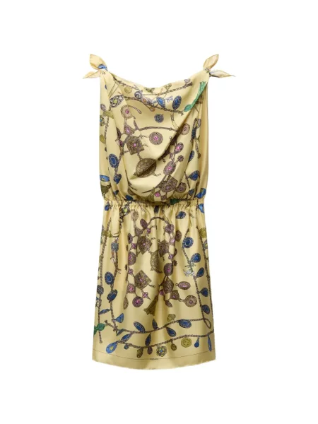 Rochie mini Versace cu imagine galben