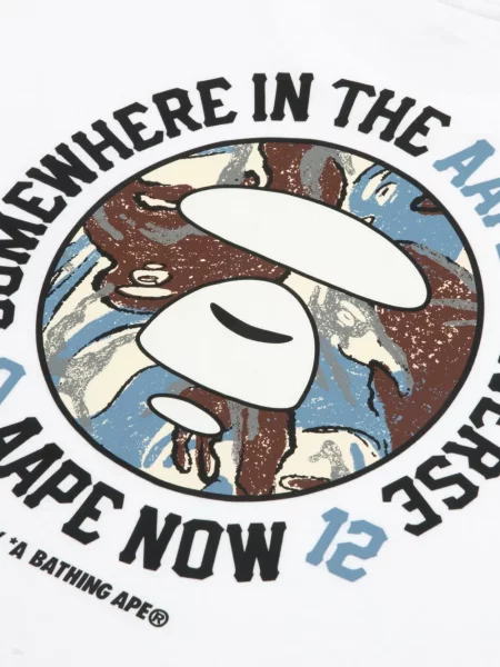 Тениска Aape By *a Bathing Ape® с принт бяло