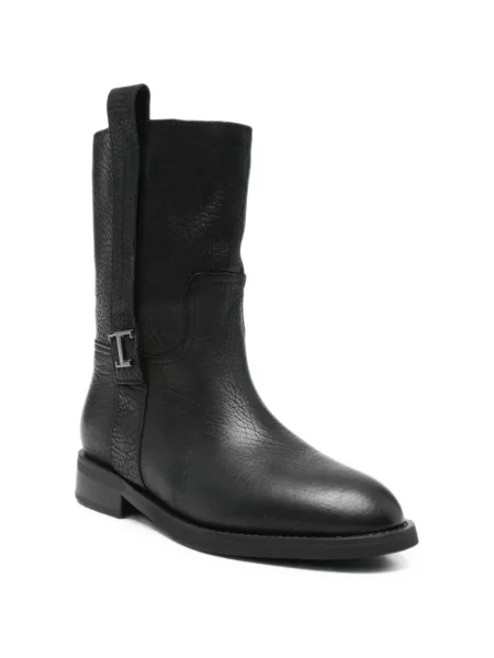 Botine Sergio Moretti Firenze din piele cu autograf negru