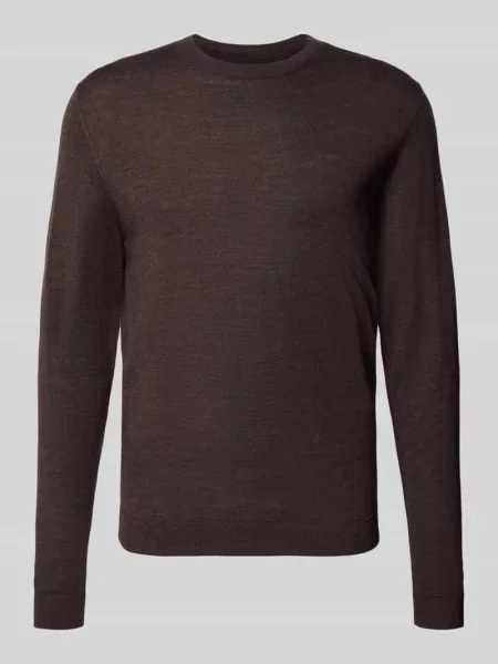 Sweter z dzianiny z wełny z okrągłym dekoltem Fynch-hatton