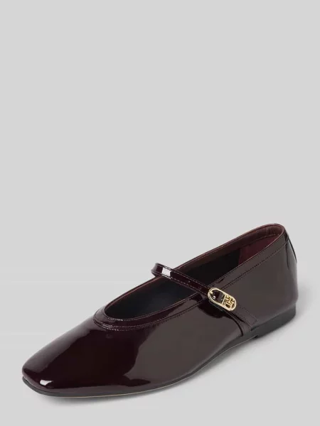 Baleriny Tommy Hilfiger bordowe