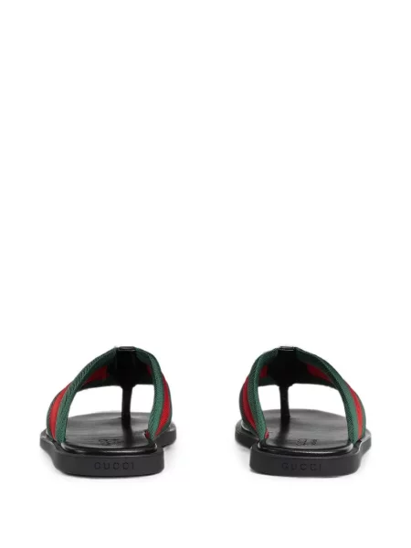 Sandale Gucci cu dungi verde