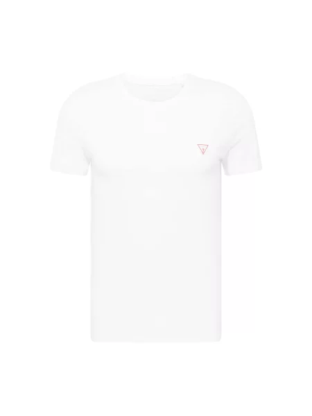 Тениска Guess бяло с изчистен дизайн синьо