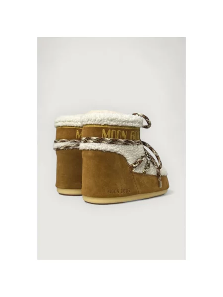 Śniegowce Moon Boot Icon Low Shearling whisky/off white brązowe