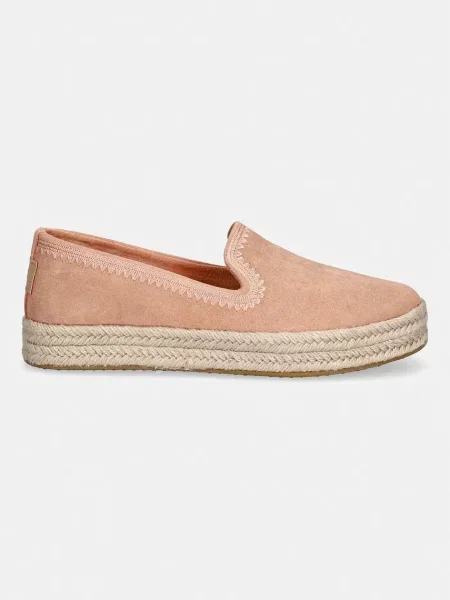 Toms espadrilles női velúr CAROLINA narancsszínű