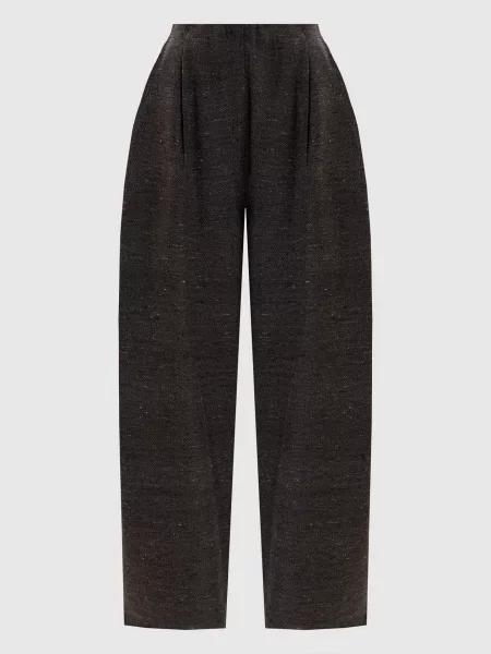 Темно-коричневі штани із шовком Boboutic коричневі