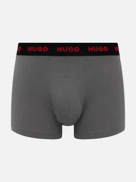 HUGO boxerky s TRIPLET DESIGN šedé