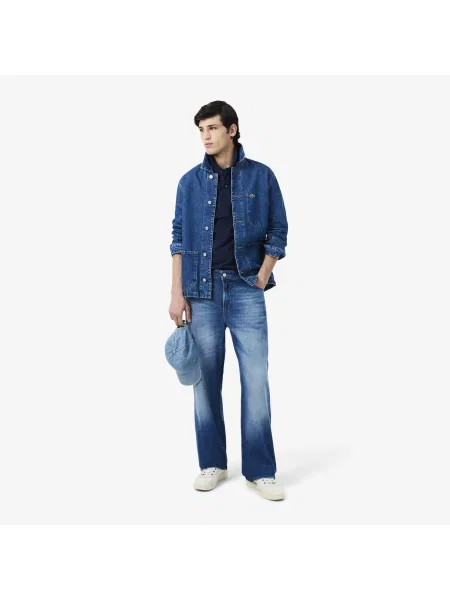 Поло Lacoste синее