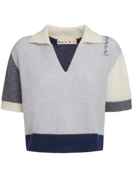 Tricou Marni cu decolteu în V gri