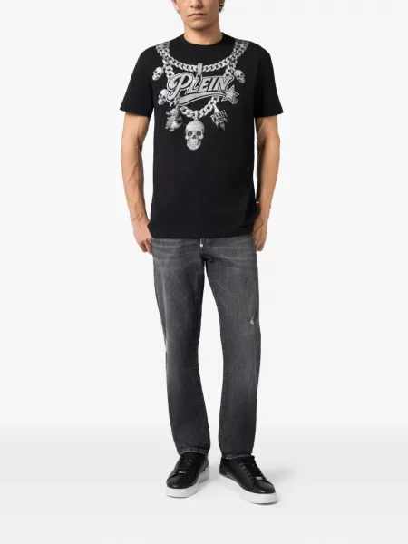 Tricou Philipp Plein cu imagine negru