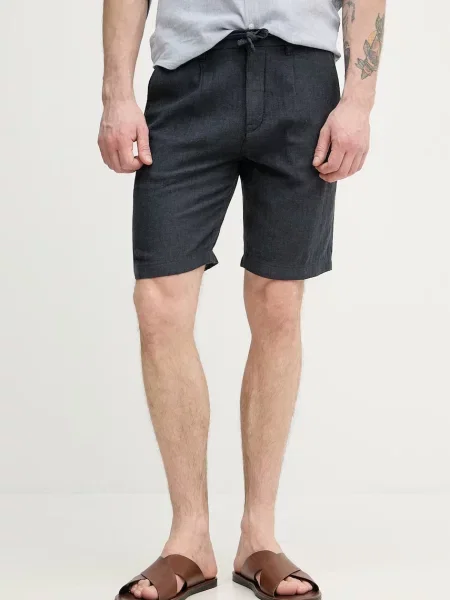 Lindbergh pantaloni scurți pentru bărbați cu amestec de in