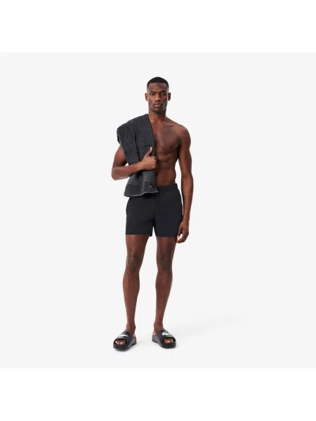 Lacoste Szorty Kąpielowe Z Lekkiego Materiału Z Technologią Quick Dry czarne