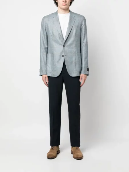 Vienakrūtis švarkas Zegna mėlyna